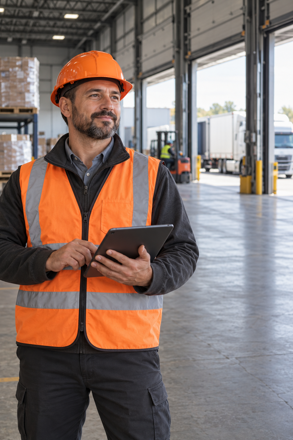 Logistics operations manager in a distribution warehouse